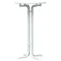 Mesa alta de comedor madera ingeniería y acero blanco Ø60x110cm de vidaXL, Mesas de cocina y de comedor - Ref: Foro24-4008300...