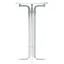 Mesa alta de comedor madera ingeniería y acero blanco Ø60x110cm de vidaXL, Mesas de cocina y de comedor - Ref: Foro24-4008300...