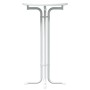 Mesa alta de comedor madera ingeniería y acero blanco Ø60x110cm de vidaXL, Mesas de cocina y de comedor - Ref: Foro24-4008300...