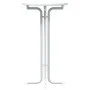 Mesa alta de comedor madera ingeniería y acero blanco Ø60x110cm de vidaXL, Mesas de cocina y de comedor - Ref: Foro24-4008300...
