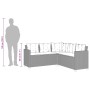 Sofá de jardín en forma de L con mesa y cojines ratán PE beige de vidaXL, Conjuntos de jardín - Ref: Foro24-369043, Precio: 2...