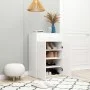 Mueble zapatero de madera contrachapada blanco 60x35x84 cm de vidaXL, Zapateros y organizadores de calzado - Ref: Foro24-8010...