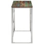 Mesa consola acero inoxidable madera maciza reciclada plateada de vidaXL, Mesas auxiliares - Ref: Foro24-349992, Precio: 86,3...