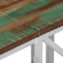 Mesa consola acero inoxidable madera maciza reciclada plateada de vidaXL, Mesas auxiliares - Ref: Foro24-349992, Precio: 86,3...