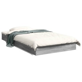 Estructura de cama madera de ingeniería gris Sonoma 90x190 cm de vidaXL, Camas y somieres - Ref: Foro24-842075, Precio: 61,92...