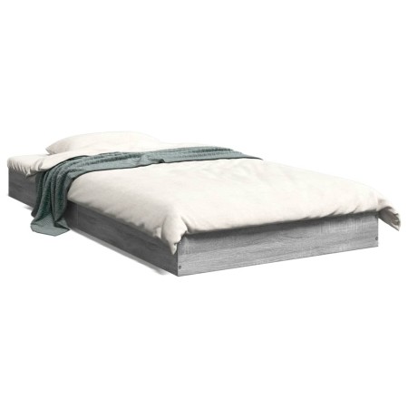 Estructura de cama madera de ingeniería gris Sonoma 90x190 cm de vidaXL, Camas y somieres - Ref: Foro24-842075, Precio: 61,92...