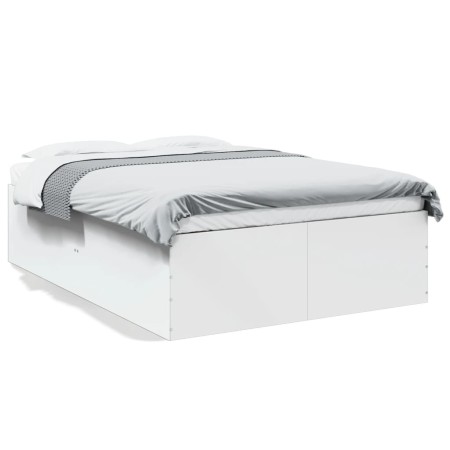 Estructura de cama madera de ingeniería blanca 135x190 cm de vidaXL, Camas y somieres - Ref: Foro24-3280944, Precio: 144,44 €...