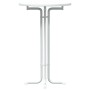 Mesa alta de comedor madera ingeniería y acero blanco Ø70x110cm de vidaXL, Mesas de cocina y de comedor - Ref: Foro24-4008302...
