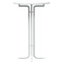Mesa alta de comedor madera ingeniería y acero blanco Ø70x110cm de vidaXL, Mesas de cocina y de comedor - Ref: Foro24-4008302...