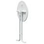 Mesa alta de comedor madera ingeniería y acero blanco Ø70x110cm de vidaXL, Mesas de cocina y de comedor - Ref: Foro24-4008302...