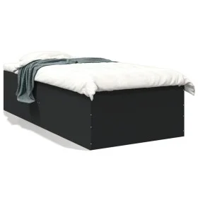 Estructura de cama madera de ingeniería negra 90x190 cm de vidaXL, Camas y somieres - Ref: Foro24-3280973, Precio: 108,20 €, ...