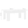 Mesa de centro madera contrachapada blanco 100x60x42 cm de vidaXL, Mesas de centro - Ref: Foro24-801179, Precio: 51,79 €, Des...