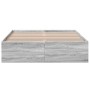 Estructura de cama madera de ingeniería gris Sonoma 120x190 cm de vidaXL, Camas y somieres - Ref: Foro24-3281047, Precio: 118...