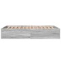 Estructura de cama madera de ingeniería gris Sonoma 120x190 cm de vidaXL, Camas y somieres - Ref: Foro24-3281047, Precio: 118...