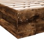 Cama con cajones madera de ingeniería roble ahumado 150x200 cm de vidaXL, Camas y somieres - Ref: Foro24-3280745, Precio: 173...