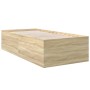 Estructura de cama madera de ingeniería roble Sonoma 90x200 cm de vidaXL, Camas y somieres - Ref: Foro24-3280967, Precio: 108...