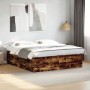 Estructura de cama madera de ingeniería roble ahumado 180x200cm de vidaXL, Camas y somieres - Ref: Foro24-3280906, Precio: 15...