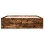 Estructura de cama madera de ingeniería roble ahumado 180x200cm de vidaXL, Camas y somieres - Ref: Foro24-3280906, Precio: 15...