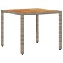 Set de comedor jardín 5 pzas con cojines ratán PE acacia gris de vidaXL, Conjuntos de jardín - Ref: Foro24-3278634, Precio: 3...