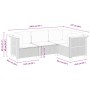 Set de sofás de jardín 4 pzas y cojines ratán sintético gris de vidaXL, Conjuntos de jardín - Ref: Foro24-3261798, Precio: 35...