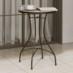 Mesa bistró de mosaico cerámica terracota y blanco Ø50x70 cm de vidaXL, Mesas de jardín - Ref: Foro24-4003402, Precio: 104,97...