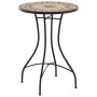 Mesa bistró de mosaico cerámica terracota y blanco Ø50x70 cm de vidaXL, Mesas de jardín - Ref: Foro24-4003402, Precio: 104,97...