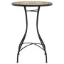 Mesa bistró de mosaico cerámica terracota y blanco Ø50x70 cm de vidaXL, Mesas de jardín - Ref: Foro24-4003402, Precio: 104,97...