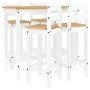 Set de bar 5 piezas madera maciza de pino blanco de vidaXL, muebles para cocinas y comedores - Ref: Foro24-3217074, Precio: 3...