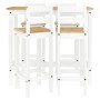 Set de bar 5 piezas madera maciza de pino blanco de vidaXL, muebles para cocinas y comedores - Ref: Foro24-3217074, Precio: 3...