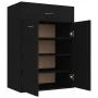 Mueble zapatero de madera contrachapada negro 60x35x84 cm de vidaXL, Zapateros y organizadores de calzado - Ref: Foro24-80107...