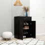 Mueble zapatero de madera contrachapada negro 60x35x84 cm de vidaXL, Zapateros y organizadores de calzado - Ref: Foro24-80107...