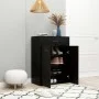 Mueble zapatero de madera contrachapada negro 60x35x84 cm de vidaXL, Zapateros y organizadores de calzado - Ref: Foro24-80107...