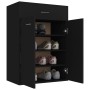 Mueble zapatero de madera contrachapada negro 60x35x84 cm de vidaXL, Zapateros y organizadores de calzado - Ref: Foro24-80107...