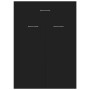 Mueble zapatero de madera contrachapada negro 60x35x84 cm de vidaXL, Zapateros y organizadores de calzado - Ref: Foro24-80107...