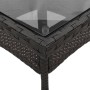 Set comedor jardín 5 pzas cojines ratán sintético vidrio negro de vidaXL, Conjuntos de jardín - Ref: Foro24-3278704, Precio: ...