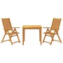 Juego de comedor de jardín 3 piezas madera maciza de acacia de vidaXL, Conjuntos de jardín - Ref: Foro24-3295260, Precio: 262...