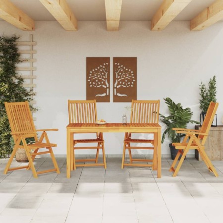 Juego de comedor de jardín 5 piezas madera maciza de acacia de vidaXL, Conjuntos de jardín - Ref: Foro24-3295257, Precio: 456...