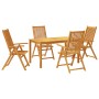 Juego de comedor de jardín 5 piezas madera maciza de acacia de vidaXL, Conjuntos de jardín - Ref: Foro24-3295257, Precio: 456...