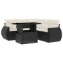 Set de sofás de jardín 6 piezas y cojines ratán sintético negro de vidaXL, Conjuntos de jardín - Ref: Foro24-3268526, Precio:...