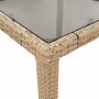 Set comedor jardín 9 pzas cojines ratán sintético vidrio beige de vidaXL, Conjuntos de jardín - Ref: Foro24-3278662, Precio: ...