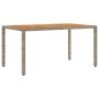 Set de comedor jardín 7 pzas con cojines ratán PE acacia gris de vidaXL, Conjuntos de jardín - Ref: Foro24-3278636, Precio: 5...