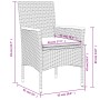 Set de comedor jardín 7 pzas con cojines ratán PE acacia gris de vidaXL, Conjuntos de jardín - Ref: Foro24-3278636, Precio: 5...