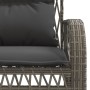 Set de sofás de jardín 4 pzas y cojines ratán sintético gris de vidaXL, Conjuntos de jardín - Ref: Foro24-368729, Precio: 297...