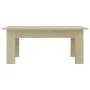 Mesa de centro madera contrachapada color roble 100x60x42 cm de vidaXL, Mesas de centro - Ref: Foro24-801182, Precio: 47,19 €...