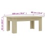 Mesa de centro madera contrachapada color roble 100x60x42 cm de vidaXL, Mesas de centro - Ref: Foro24-801182, Precio: 47,94 €...
