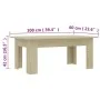 Mesa de centro madera contrachapada color roble 100x60x42 cm de vidaXL, Mesas de centro - Ref: Foro24-801182, Precio: 47,19 €...