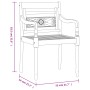 Juego de comedor para jardín 3 pzas madera maciza de teca de vidaXL, Conjuntos de jardín - Ref: Foro24-3155976, Precio: 382,5...