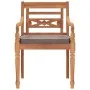 Juego comedor de jardín 5 pzas cojines gris oscuro madera teca de vidaXL, Conjuntos de jardín - Ref: Foro24-3155981, Precio: ...