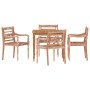 Sillas Batavia 4 uds madera maciza de teca encalada de vidaXL, Sillas de jardín - Ref: Foro24-3155988, Precio: 438,18 €, Desc...