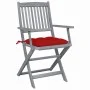 Sillas de jardín plegables 6 uds cojines madera maciza acacia by vidaXL, Garden chairs - Ref: Foro24-3065428, Price: 291,49 €...